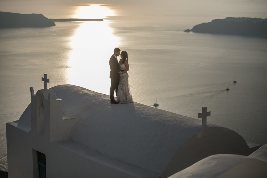 wedding on santorini island